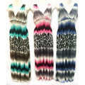 Long Dress Tie Dye Effect Leopard Print